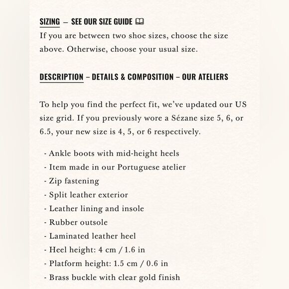 SEZANE ELOANE LOW BOOTS in Taupe - Picture 7 of 13